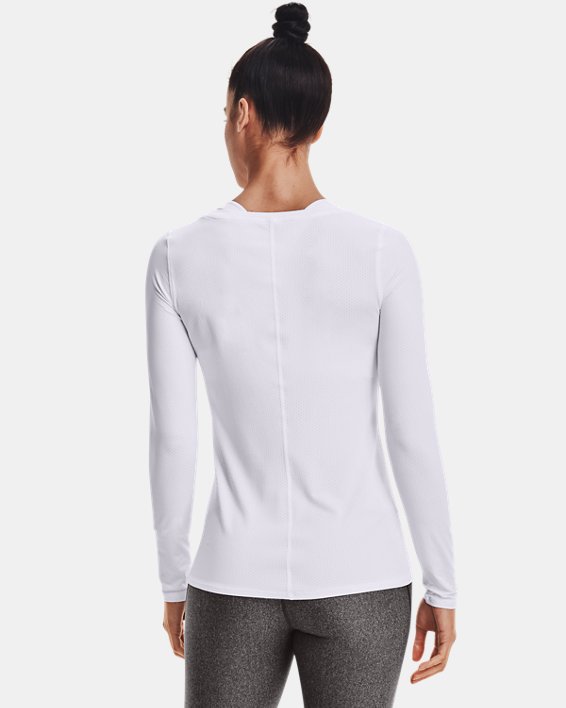 Women's HeatGear® Armour Long Sleeve in White image number 1